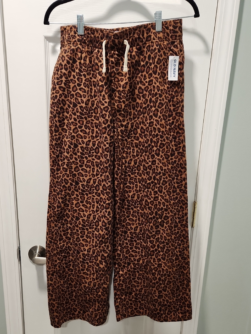 Old Navy NWT Leopard Print Drawstring Wide-Leg Pants